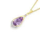 9ct-Gold-Pink-Amethyst-Diamond-Pendant Sale