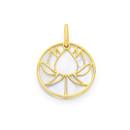 9ct-Gold-White-Mother-of-Pearl-Lotus-Flower-Pendant Sale