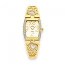 Elite-Ladies-Gold-Tone-Heart-Bangle-Watch Sale