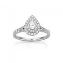 9ct-White-Gold-Pear-Cut-Halo-Diamond-Ring-Total-Diamond-Weight50ct Sale