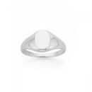 Sterling-Silver-Plain-Oval-Signet-Ring-Size-K Sale