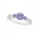 Sterling-Silver-Lavender-CZ-Dress-Ring Sale