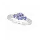 Silver-CZ-Trilogy-Ring-Size-O Sale