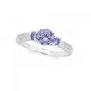 Sterling-Silver-Lavender-Cubic-Zirconia-Dress-Ring Sale