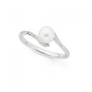 Sterling-Silver-Fine-CZ-Twist-Cult-Freshwater-Pearl-Ring Sale