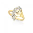 9ct-Gold-Two-Tone-Fan-Dress-Ring Sale