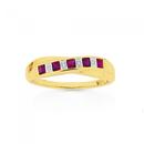 9ct-Gold-Created-Ruby-Diamond-Crossover-Band Sale