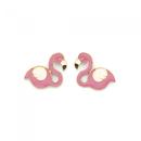 9ct-Gold-Pink-Enamel-Flamingo-Stud-Earrings Sale