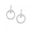 Sterling-Silver-CZ-Channel-Set-Circle-On-12-Hoop-Earrings Sale