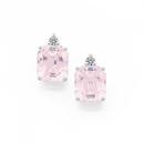 Sterling-Silver-Ice-Pink-CZ-Angel-Cut-Earrings Sale