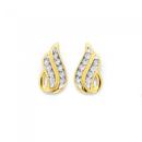 9ct-Gold-Diamond-Double-Swirl-Studs Sale