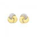 9ct-Gold-Diamond-Love-Knot-Studs Sale