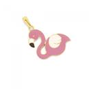 9ct-Gold-Pink-Enamel-Flamingo-Pendant Sale