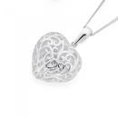 Sterling-Silver-Filigree-Puff-Heart-Pendant Sale