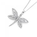 Sterling-Silver-CZ-Dragonfly-Pendant Sale