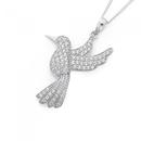 Sterling-Silver-CZ-Pave-Hummingbird-Pendant Sale