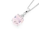 Sterling-Silver-Ice-Pink-CZ-Angel-Cut-Pendant Sale