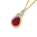 9ct-Gold-Created-Ruby-Diamond-Slider-Pendant Sale