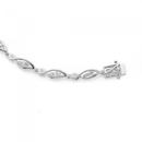 Sterling-Silver-Open-Leaf-Cubic-Zirconia-Fancy-Bracelet Sale