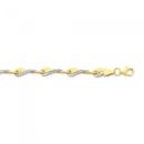 9ct-Gold-Two-Tone-19cm-Fancy-Link-Bracelet Sale