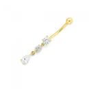 9ct-Gold-CZ-Belly-Bar Sale