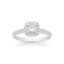 18ct-White-Gold-Diamond-Cushion-Shape-Ring Sale