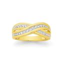 9ct-Gold-Diamond-Crossover-Dress-Ring Sale