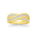 9ct-Gold-Diamond-Crossover-Dress-Ring Sale