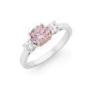 Silver-Rose-Gold-Plate-Blush-Pink-CZ-Ring Sale