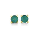 9ct-Gold-Emerald-Stud-Earrings Sale