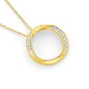 9ct-Gold-Diamond-Circle-of-Love-Pendant Sale