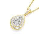 9ct-Gold-Diamond-Pear-Shape-Pendant Sale