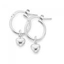 Silver-Heart-Drop-On-Hoop-Earrings Sale