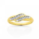 9ct-Gold-Diamond-Double-Row-Swirl-Dress-Ring Sale