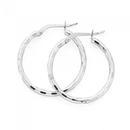 Silver-20mm-Satin-Shiny-Hoops Sale