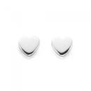 Silver-Flat-Heart-Shape-Stud-Earrings Sale