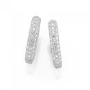 Sterling-Silver-Pave-Cubic-Zirconia-Rounded-Huggies Sale