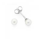 Silver-Round-45X5mm-FW-Culture-Pearl-Studs Sale