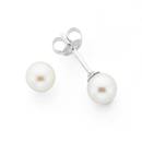 Silver-Round-55X6mm-FW-Culture-Pearl-Studs Sale