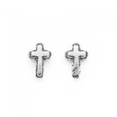 Silver-Tiny-Cross-Earrings Sale