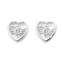 Silver-Heart-Treble-Clef-Stud-Earrings Sale