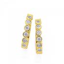 9ct-Gold-Diamond-Twist-Huggie-Earrings Sale