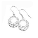 Silver-Filigree-Circle-Drop-Earrings Sale