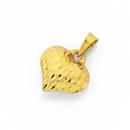 9ct-Gold-Diamond-cut-Puff-Heart-Pendant Sale