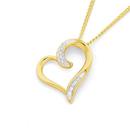 9ct-Gold-Diamond-Open-Heart-Pendant Sale