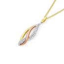 9ct-Gold-Tri-Tone-Diamond-Marquise-Shape-Drop-Pendant Sale