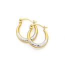 9ct-Gold-Two-Tone-Creole-Earrings Sale