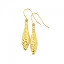 9ct-Gold-Diamond-cut-Pointed-Drop-Earrings Sale