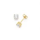 9ct-Gold-Cubic-Zirconia-Round-Stud-Earrings Sale