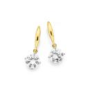 9ct-Gold-Cubic-Zirconia-Drop-Earrings Sale